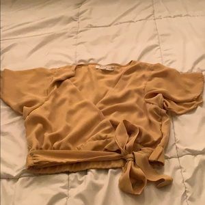 Yellow crop top